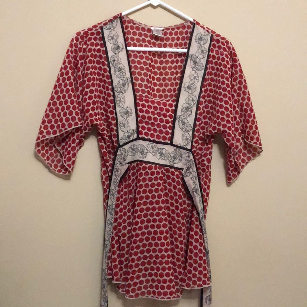 Red and cream polka dot w/ poppy band
